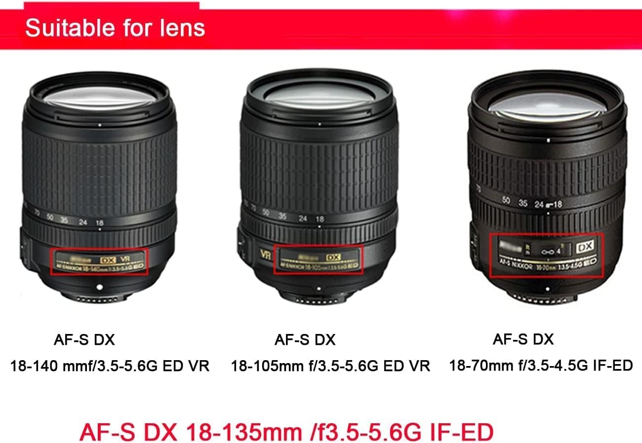 SUPERNIC Combo HB-32 Lens Hood + 67MM Lens Cap Compatible with Nikon 18-140mm f/3.5-5.6G Lens, 18-135mm f/3.5-5.6G Lens, 18-105mm f/3.5-5.6G Lens, 18-70mm f/3.5-4.5G Lens