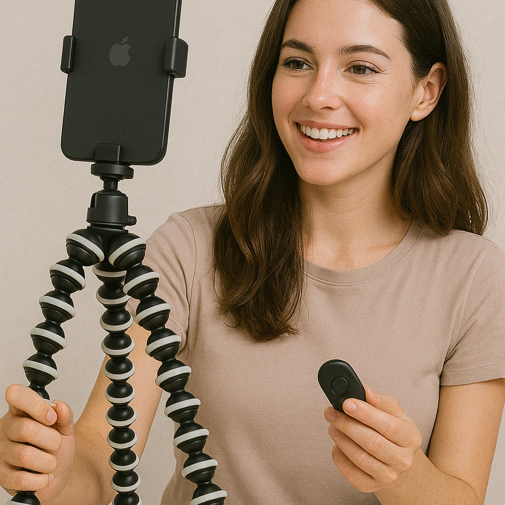 SUPERNIC Wireless Remote Controlled Gorilla pod | 13 inch gorilla pod Comes with universal mobile clamp and  wireless remote