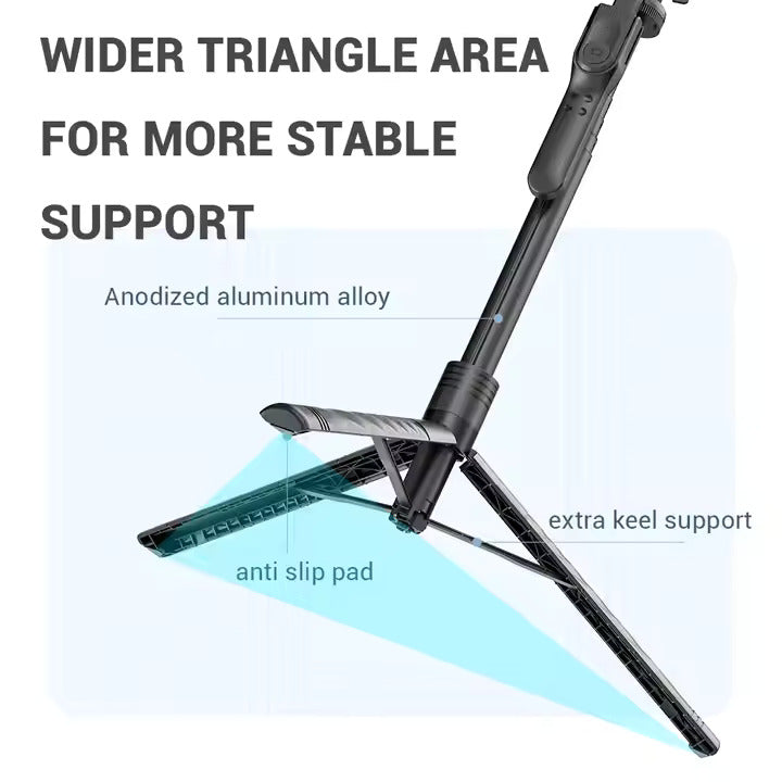SUPERNIC K28 SELFIE STICK TRIPOD with wireless remote | 360 rotation | 175 cm long