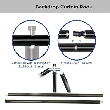 SUPERNIC Professional Backdrop Stand Kit (9ft*9ft) with Background Curtain (8*12) with stands and support system.