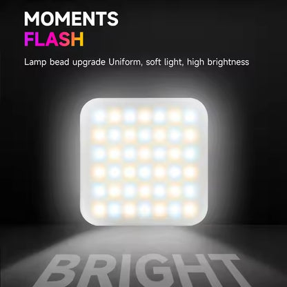 SUPERNIC D12s Mini Pocket LED Fill Light – 80 Beads, Adjustable 2500K-9000K, Type-C Rechargeable, High CRI >95